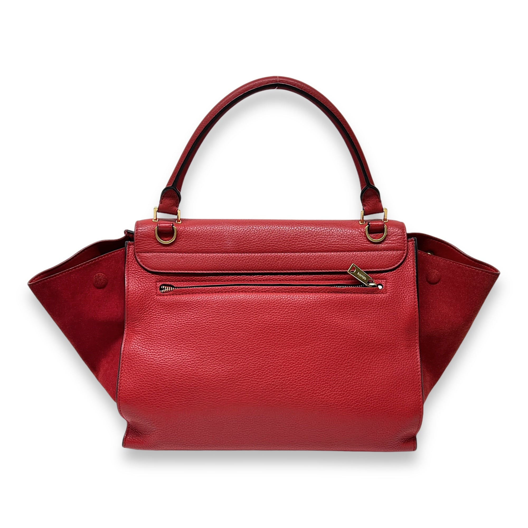 Trapeze Medium Top handle bag in Calfskin, Gold Hardware - Image 2