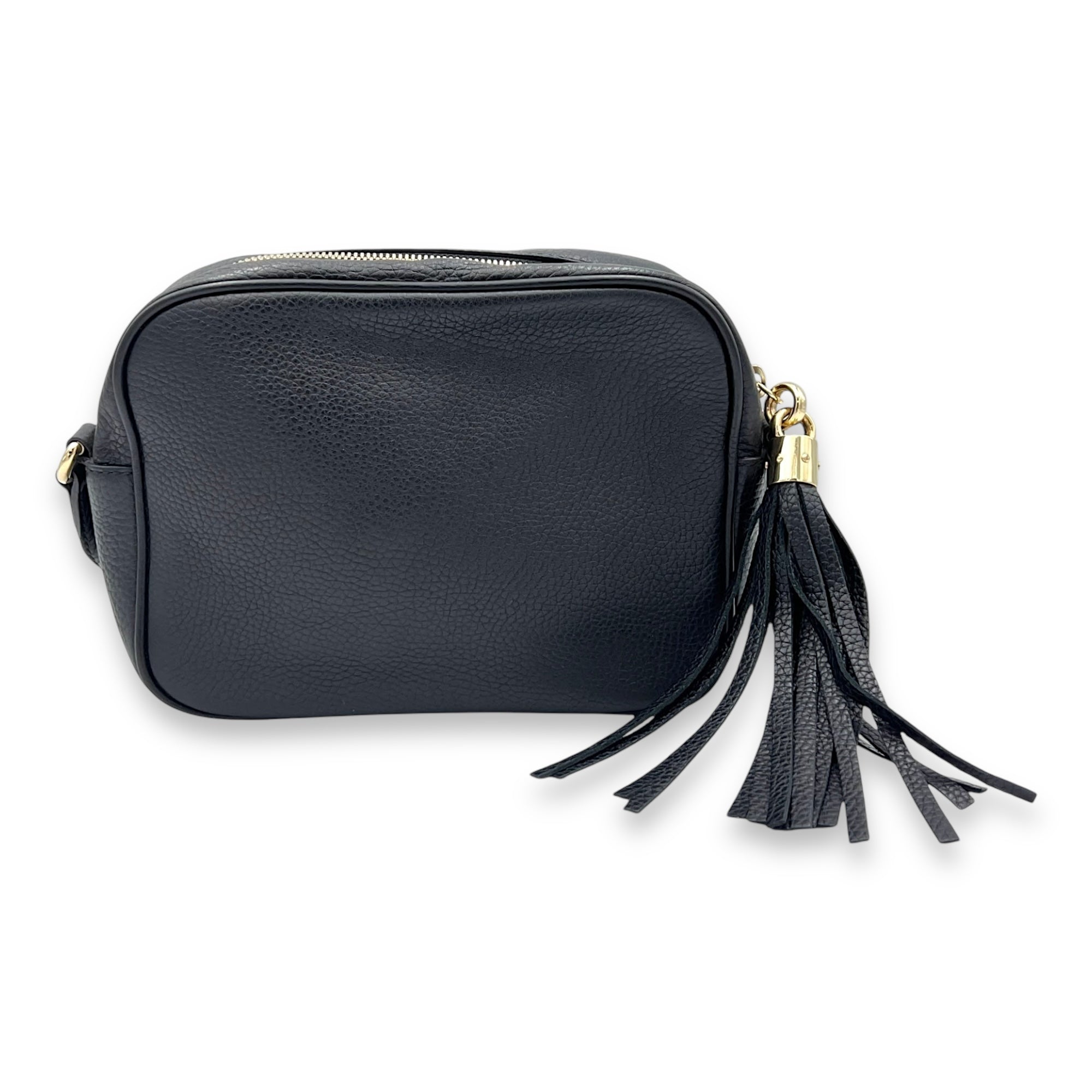 Soho Black Crossbody Bag in Calfskin, Gold hardware - Image 2