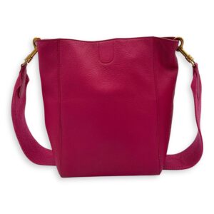 Sangle Small Pink Shoulder Bag in Calfskin, Gold hardware