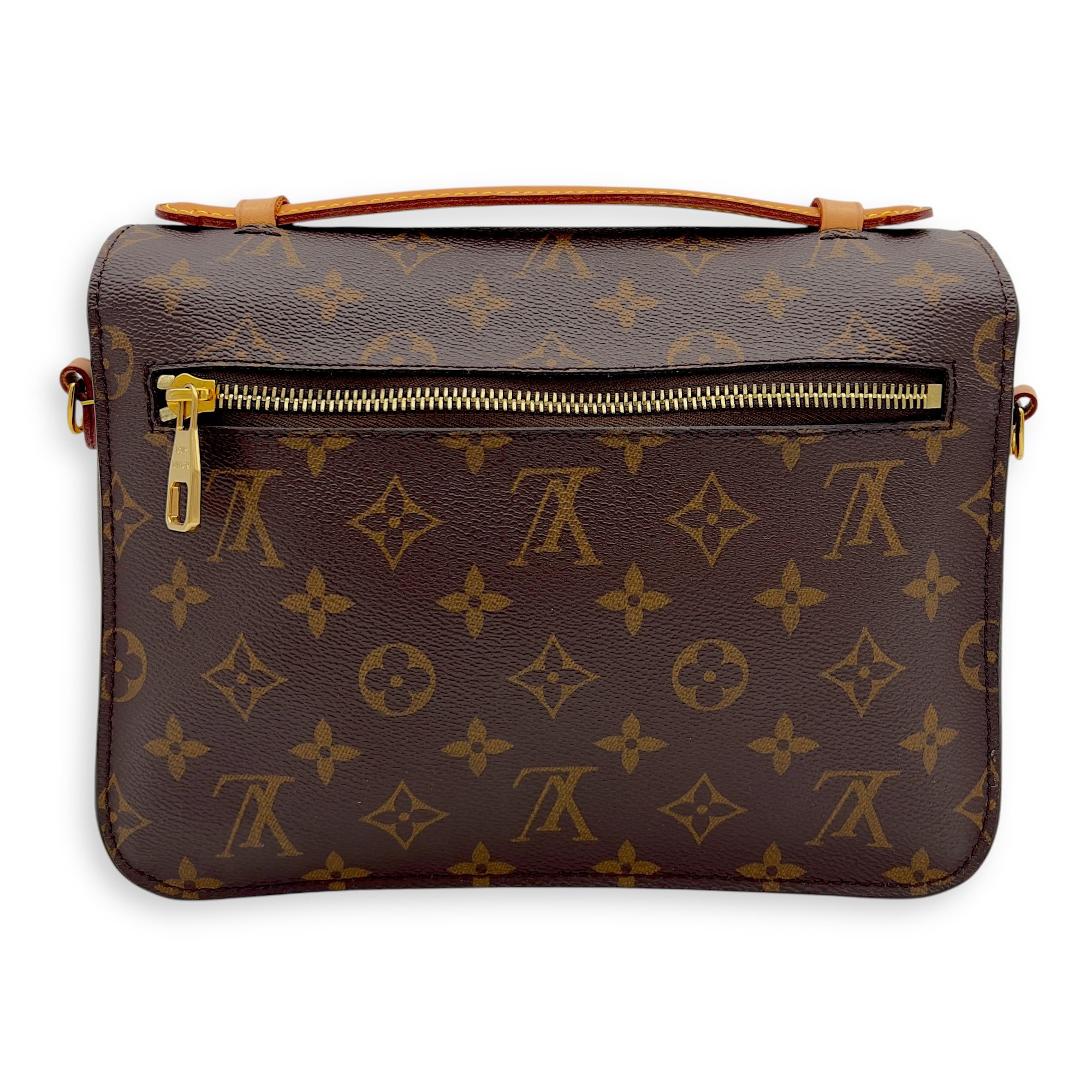 Metis Top Handle Bag Brown in Monogram Coated Canvas, Gold hardware - Image 2