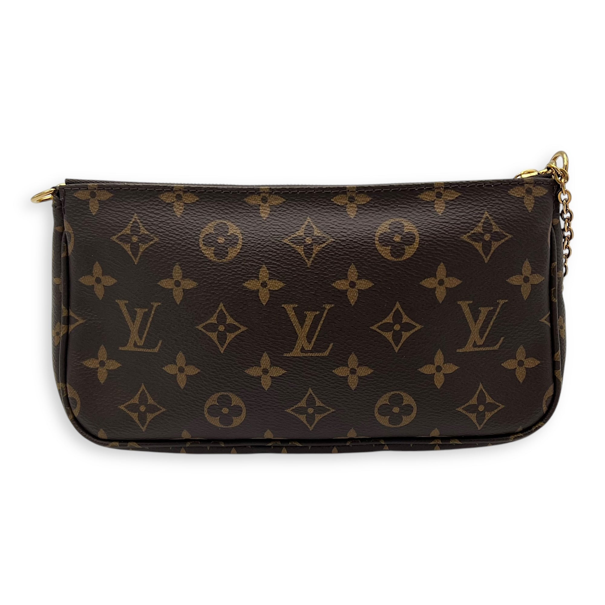 Multi-Pochette Accessoires Crossbody Bag Brown in Monogram Coated Canvas, Gold hardware - Image 2