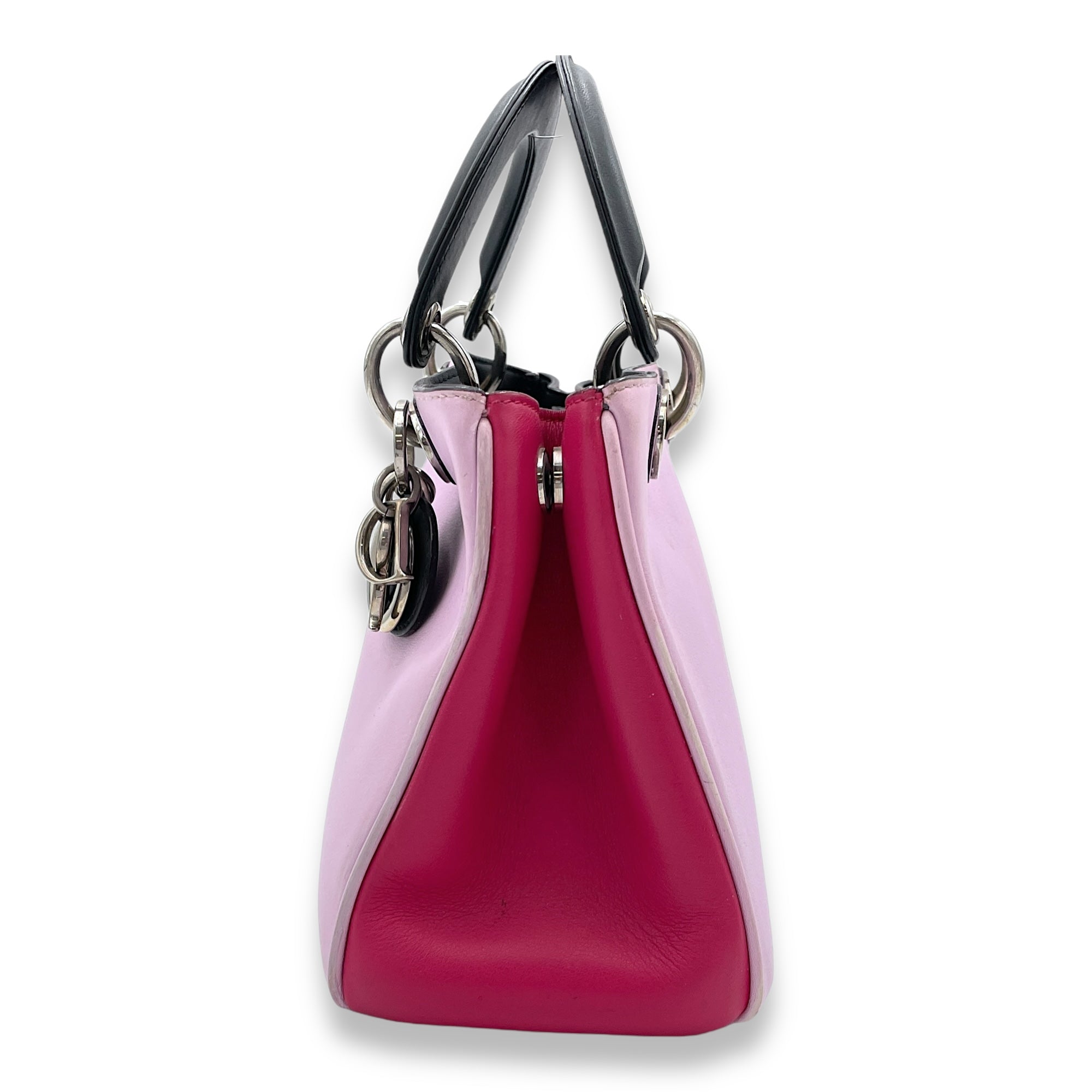 SMALL TWOWAY DIORISSIMO Small Crossbody bag in Calfskin, Silver Hardware - Image 3