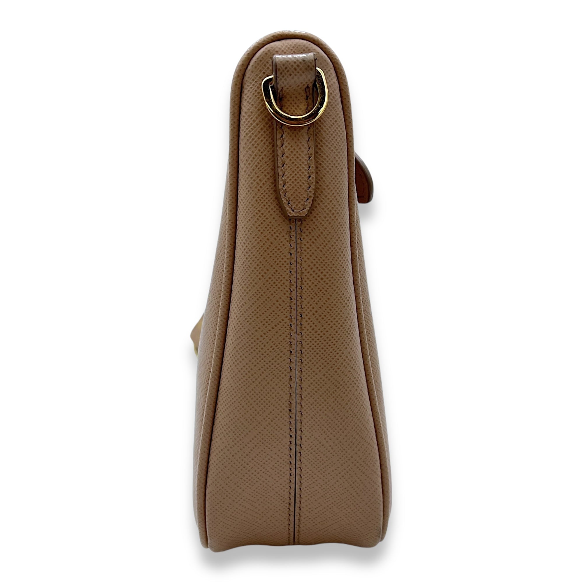 Re-Edition 2005 Crossbody bag in Saffiano leather, Gold Hardware - Image 3