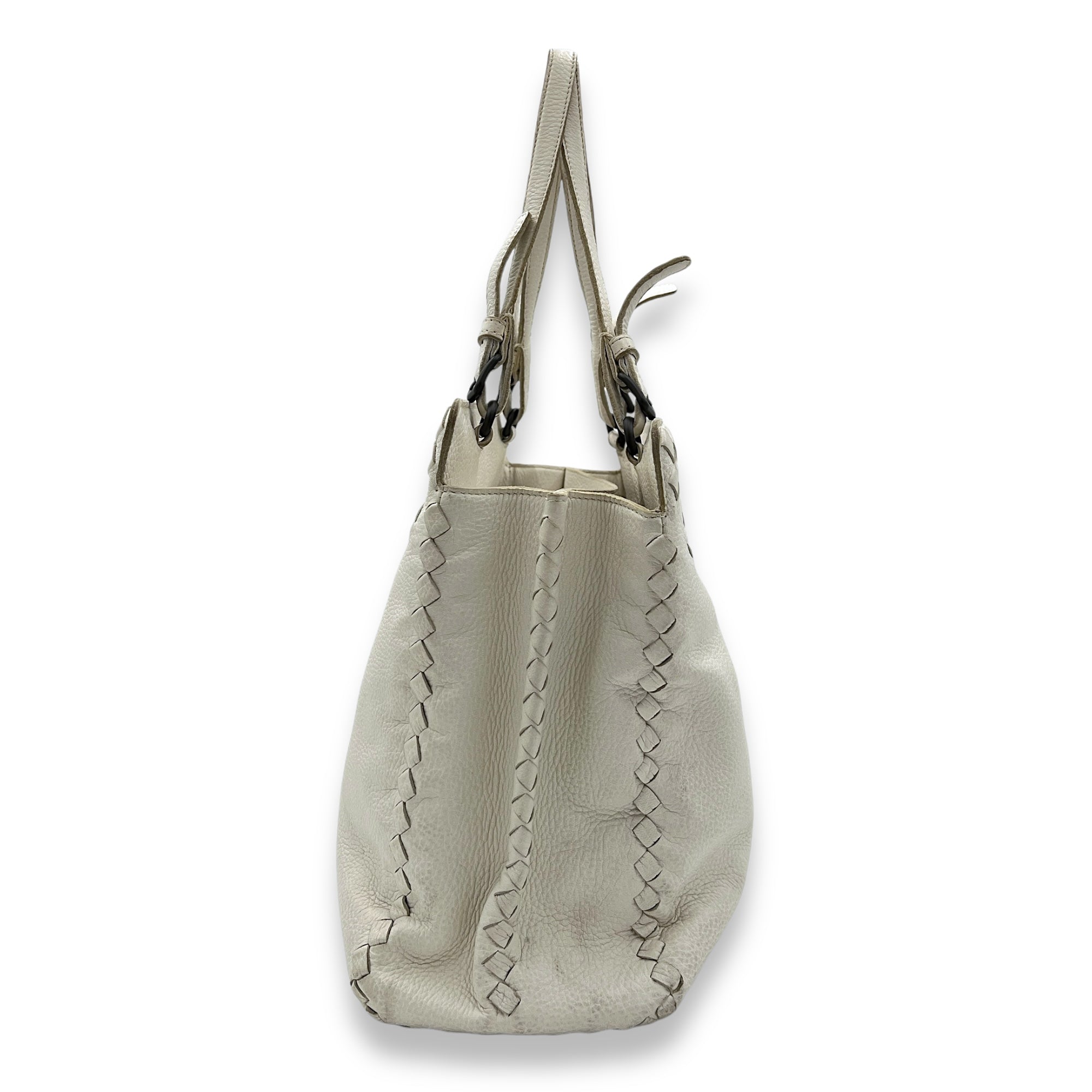 Intreciatto Top handle bag in Intrecciato leather, Ruthenium Hardware - Image 3