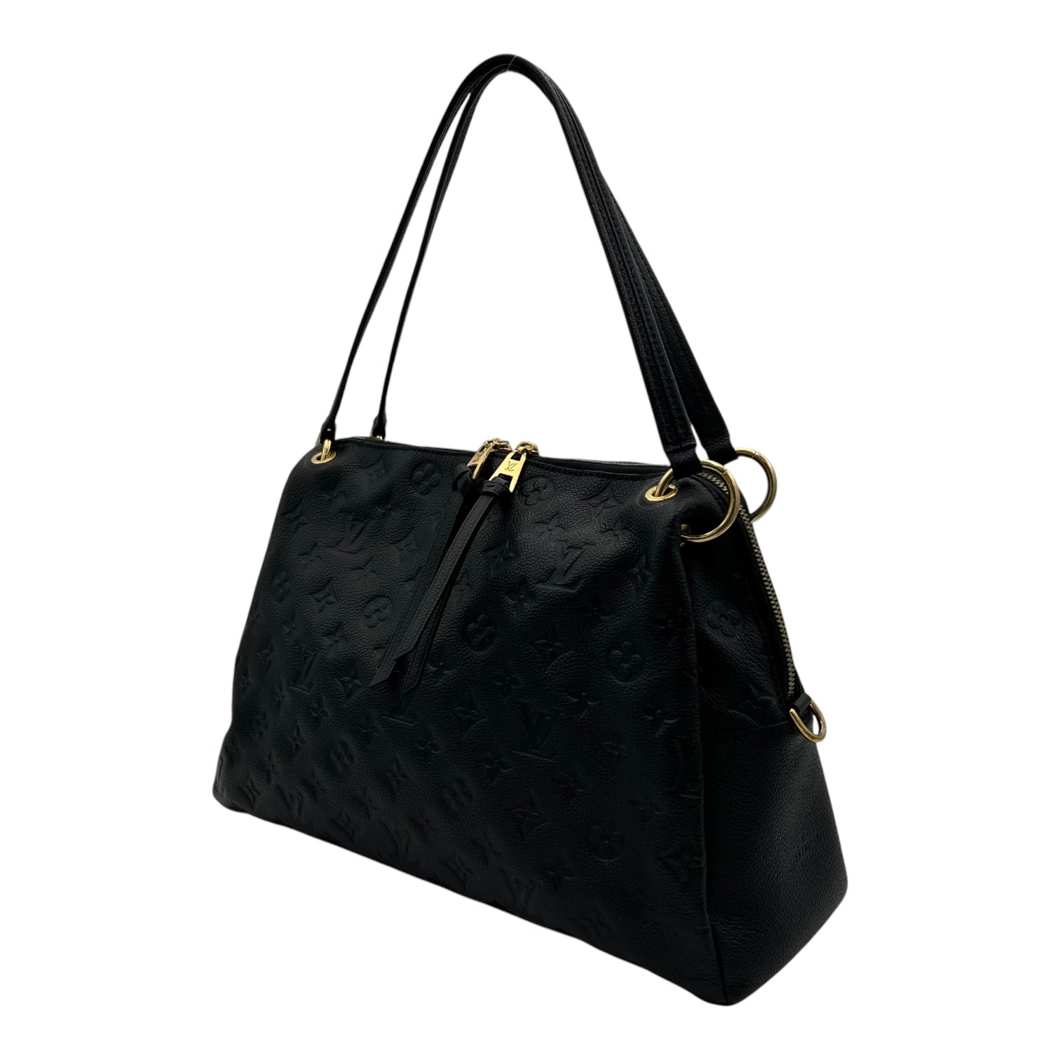 Ponthieu Black Top Handle Bag in Monogram Empreinte Leather, Gold hardware - Image 3