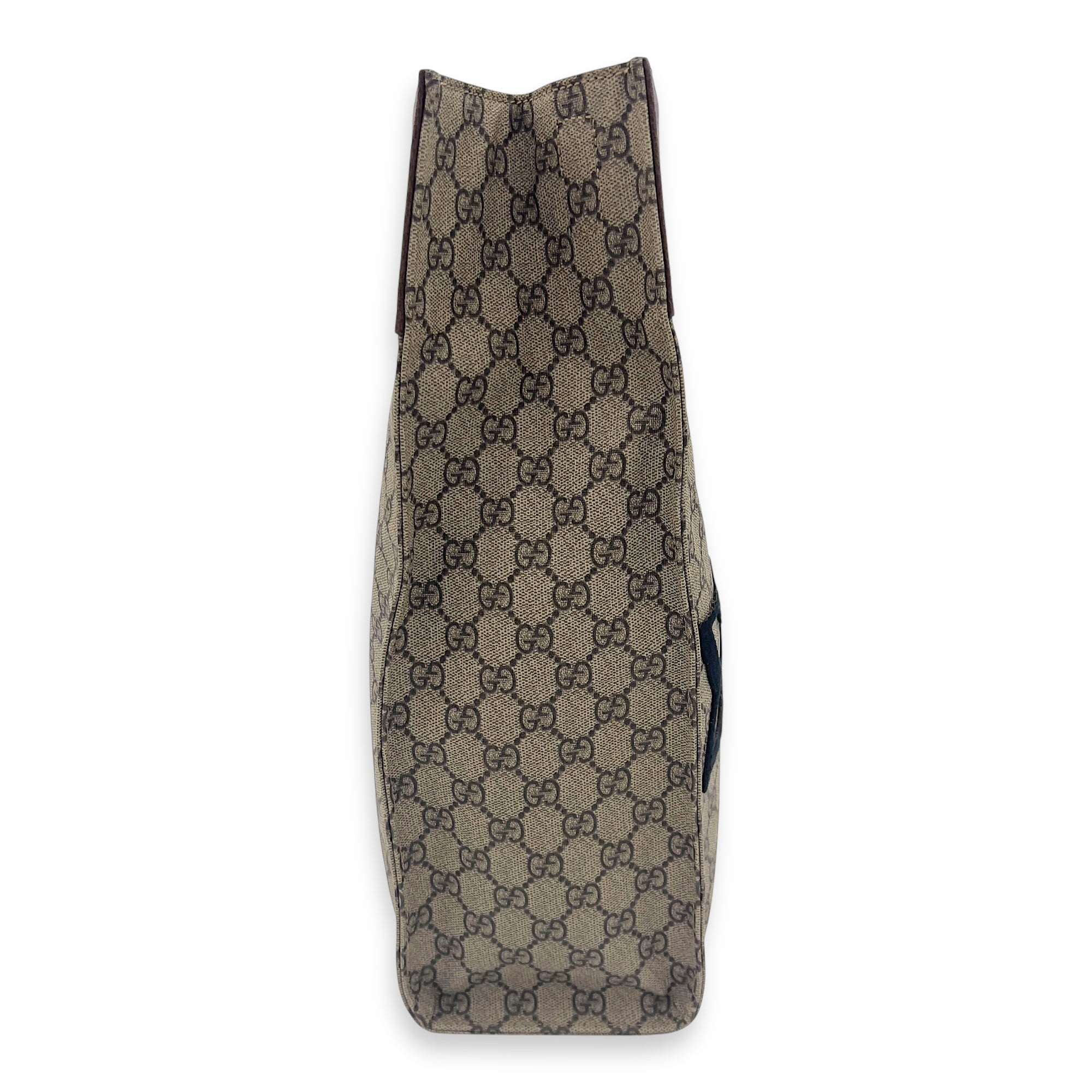 X Disney Donald Duck Soft GG Supreme Brown Top Handle Bag in Monogram Coated Canvas, Gold hardware - Image 4