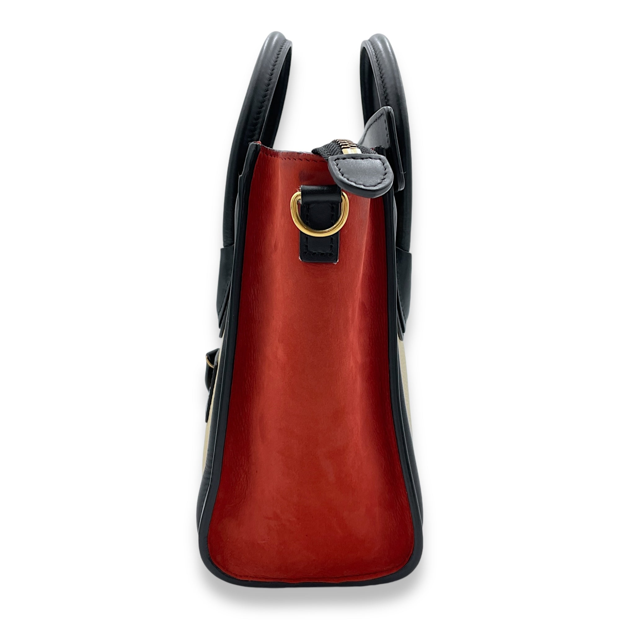 Luggage Top Handle Bag Nano Multi-colour in Calfskin, Gold hardware - Image 4