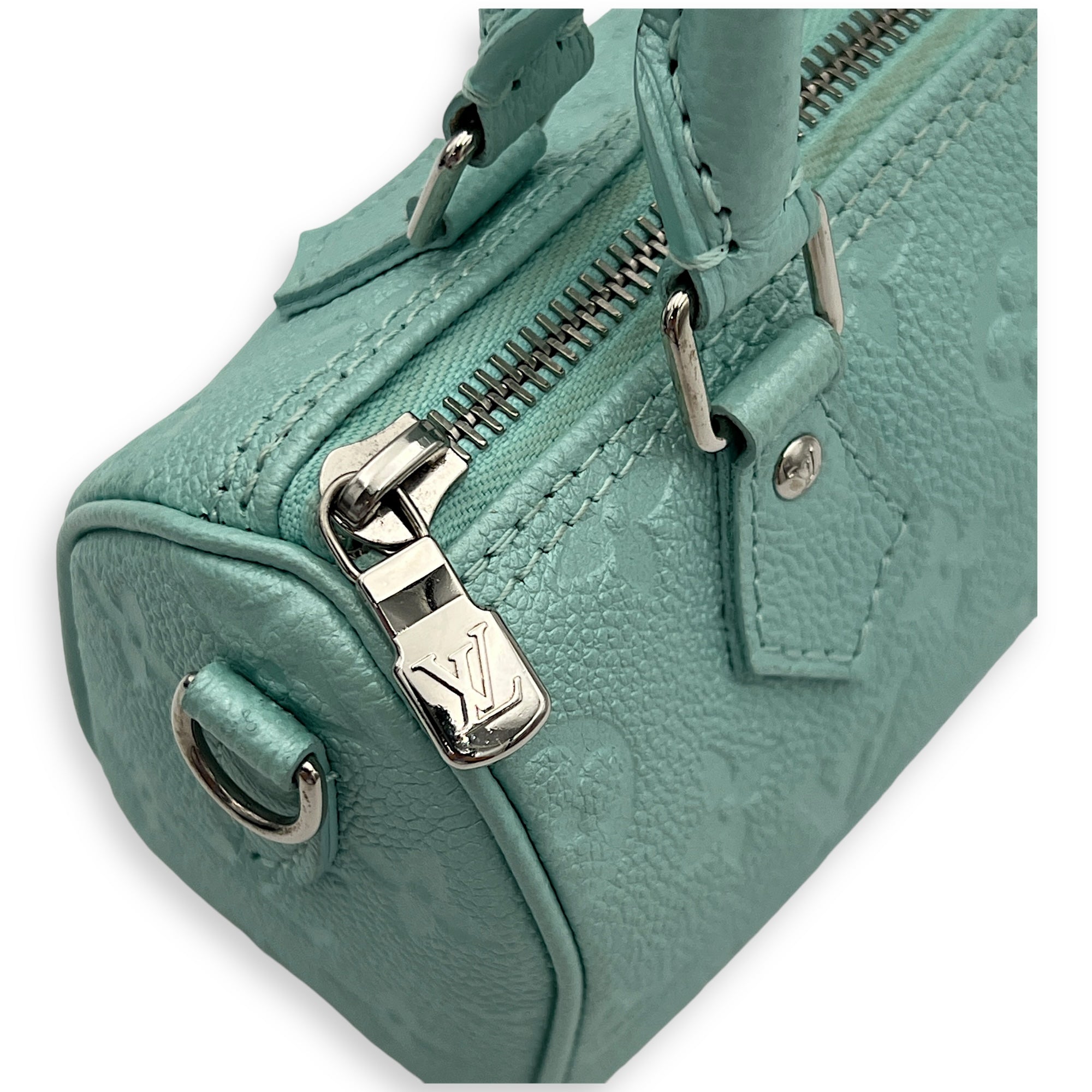 Speedy SH Lagoon Top Handle Bag in Monogram Empreinte Leather, Silver hardware - Image 9
