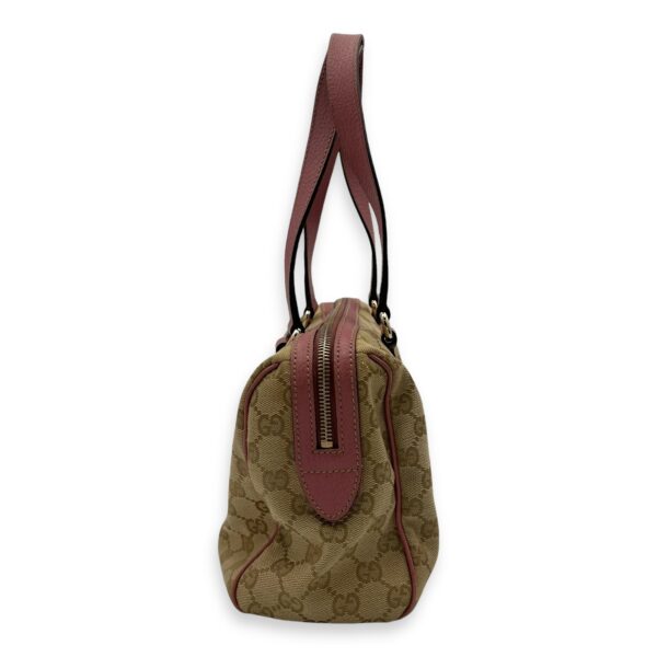 GG Boston Beige Shoulder Bag in Canvas, Gold hardware - Image 4