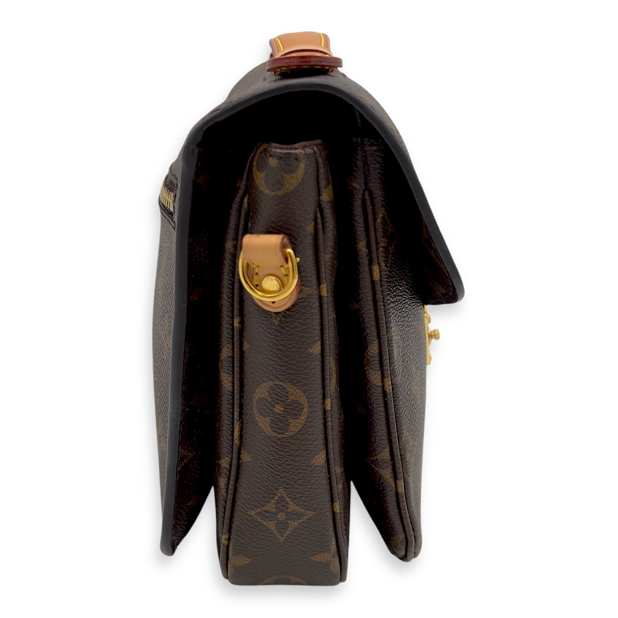 Metis Top Handle Bag Brown in Monogram Coated Canvas, Gold hardware - Image 4