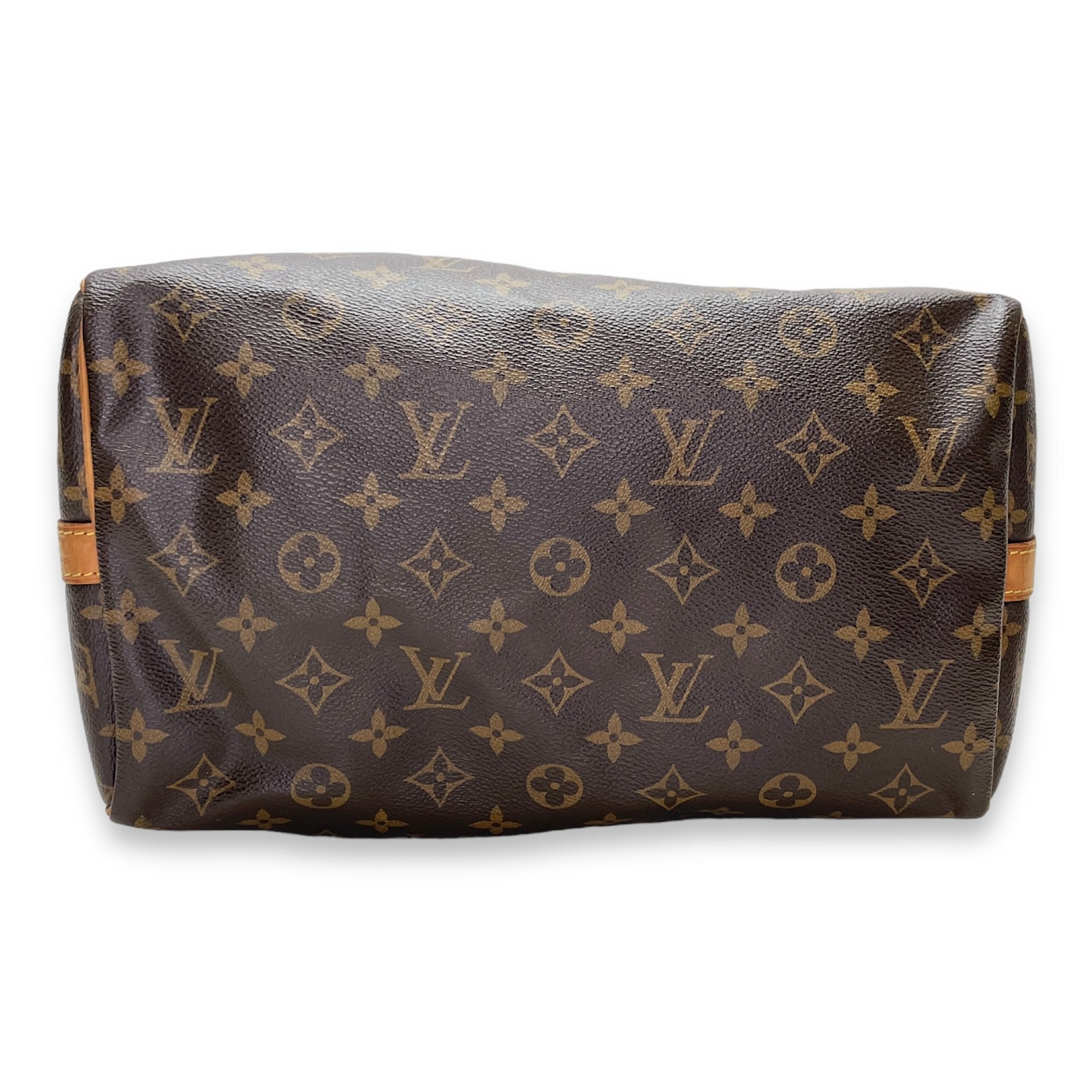 Speedy Bandouliere 30 Brown Top Handle Bag in Monogram Coated Canvas, Gold hardware - Image 5