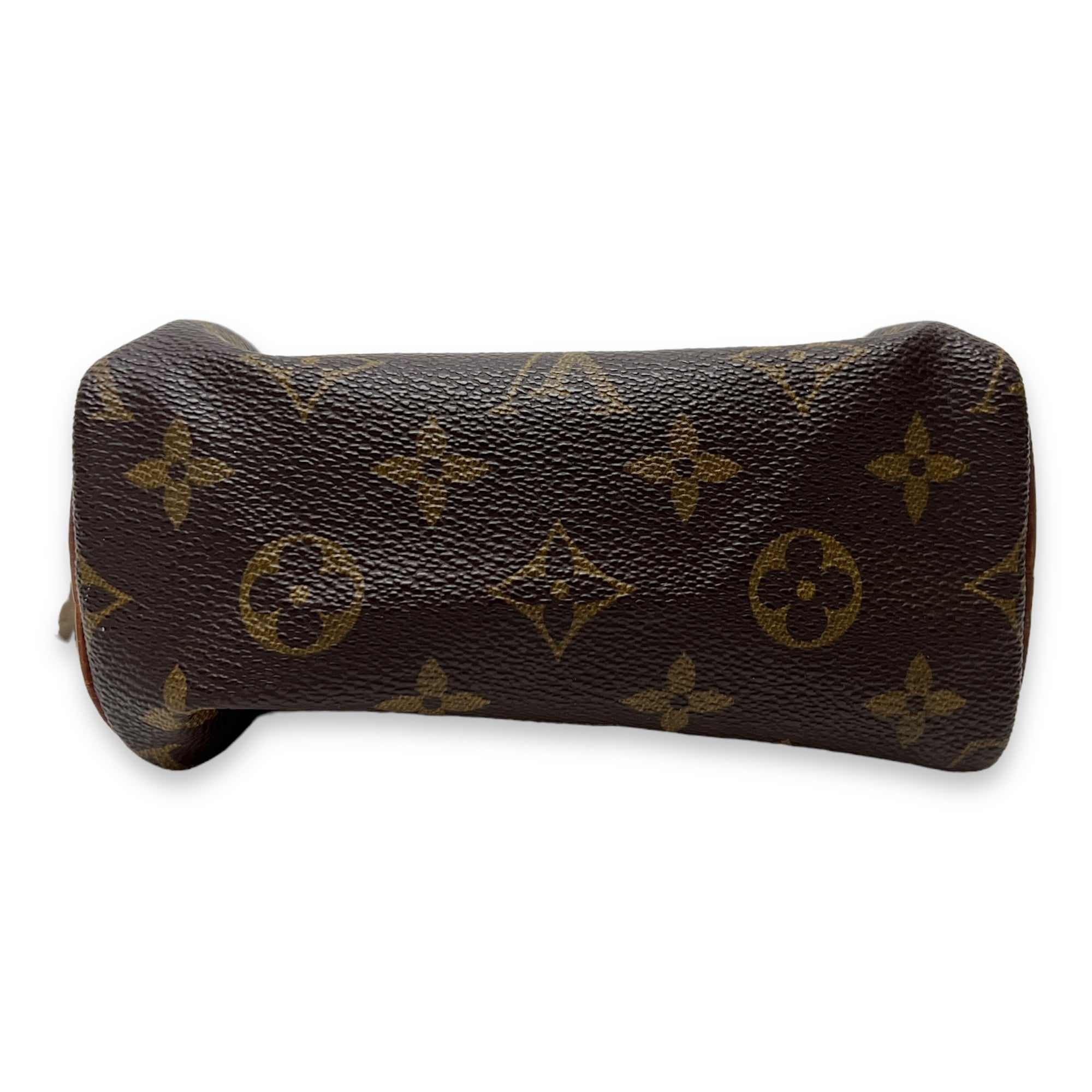 Speedy Top handle Bag Nano Brown in Monogram Coated Canvas , Gold Hardware - Image 5