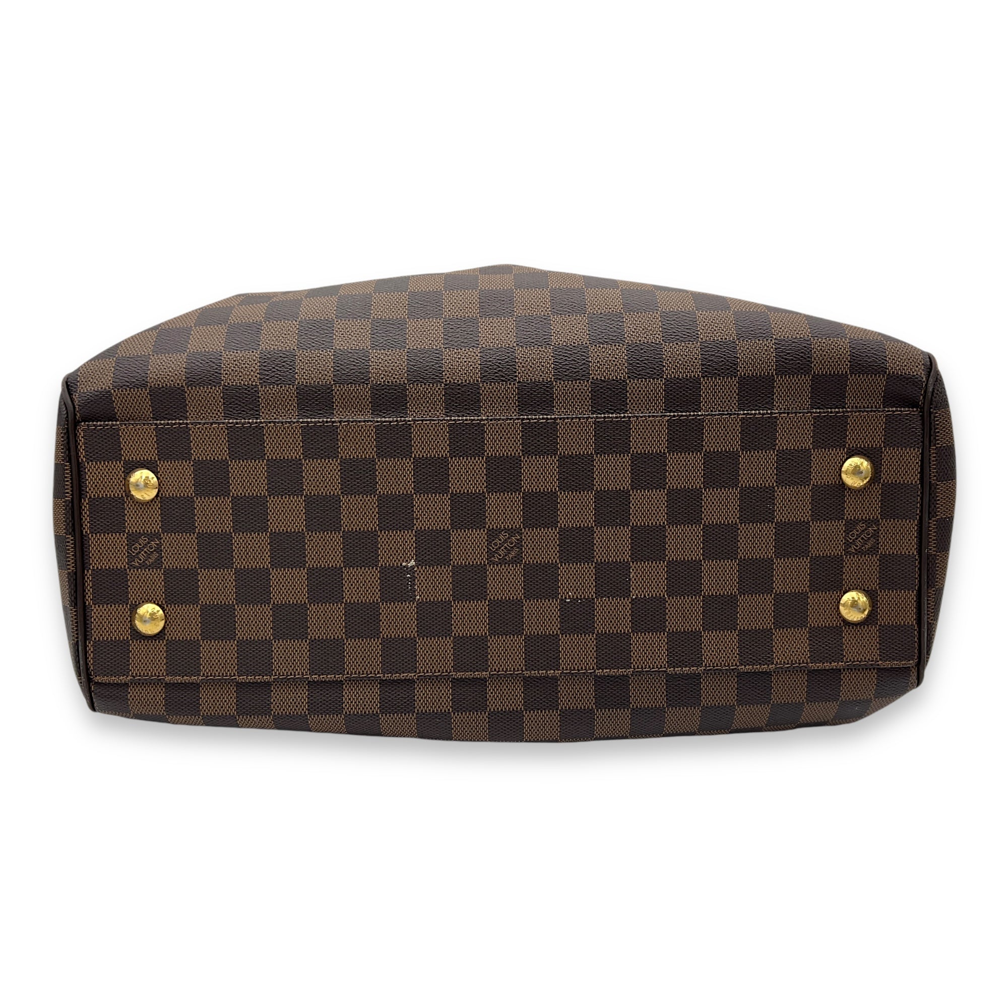 Trevi GM Damier Ebene Top Handle Bag in Coated Canvas, Gold hardware - Image 5