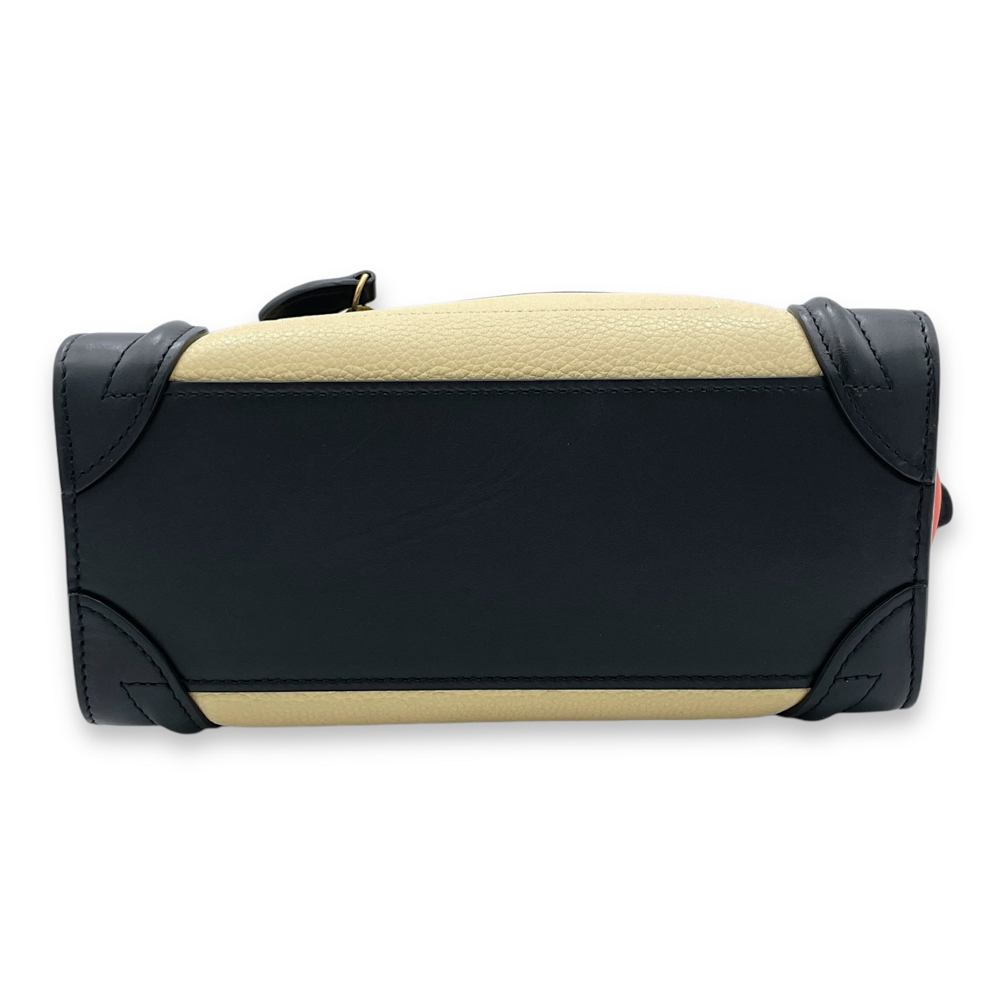 Luggage Top Handle Bag Nano Multi-colour in Calfskin, Gold hardware - Image 5