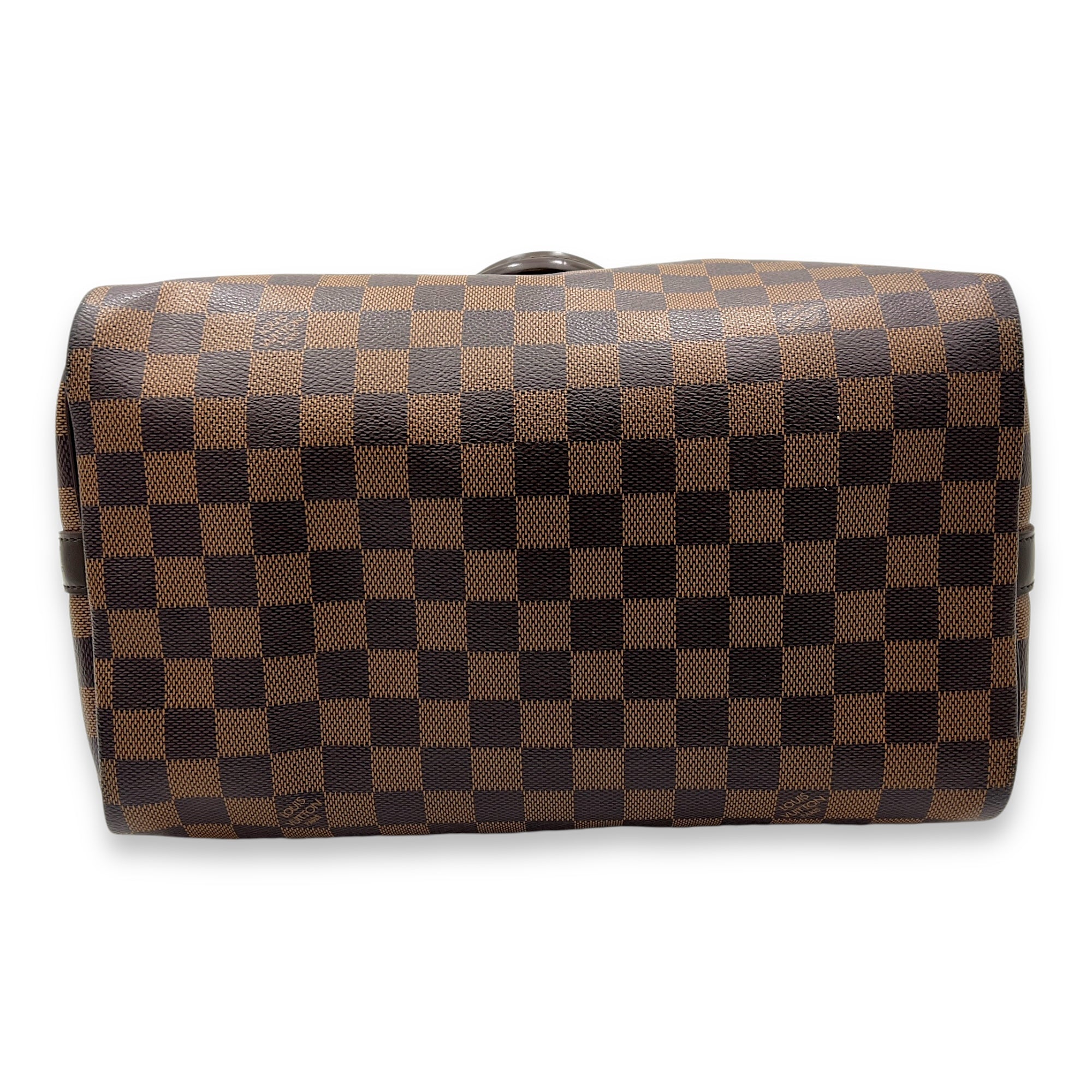 Speedy Bandouliere 30 Damier Ebene Top Handle Bag in Coated Canvas, Gold hardware - Image 5