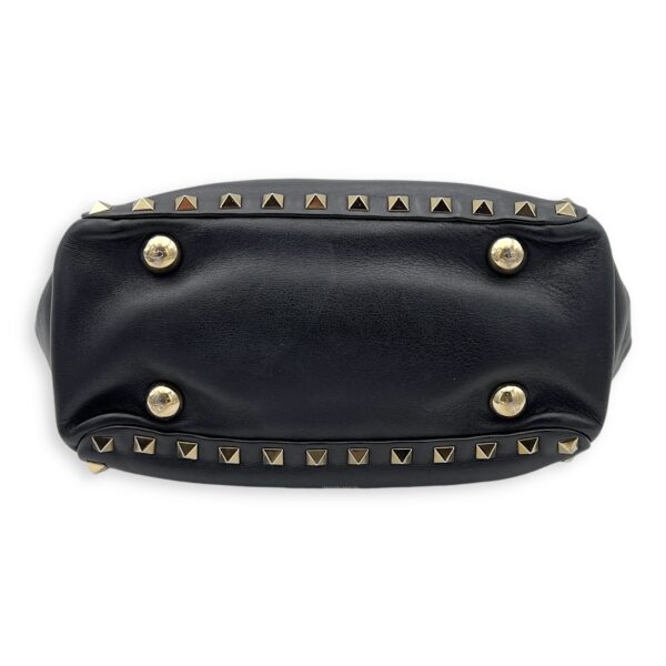 Rockstud Top handle bag in Calfskin, Silver Hardware - Image 5