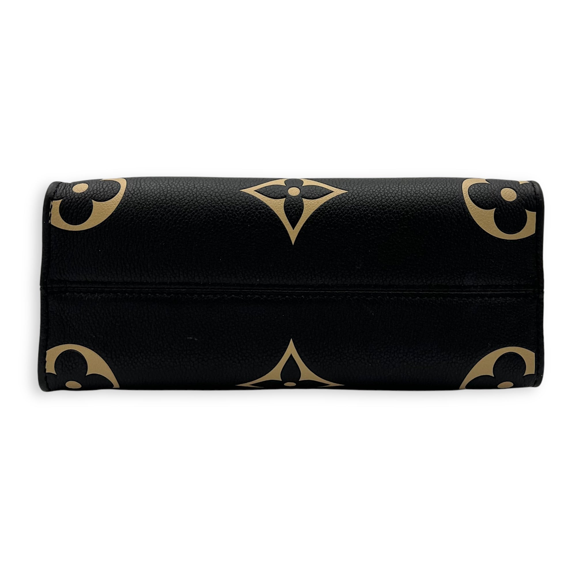 OnTheGo PM Black Top Handle Bag in Monogram Empreinte Leather, Gold hardware - Image 5