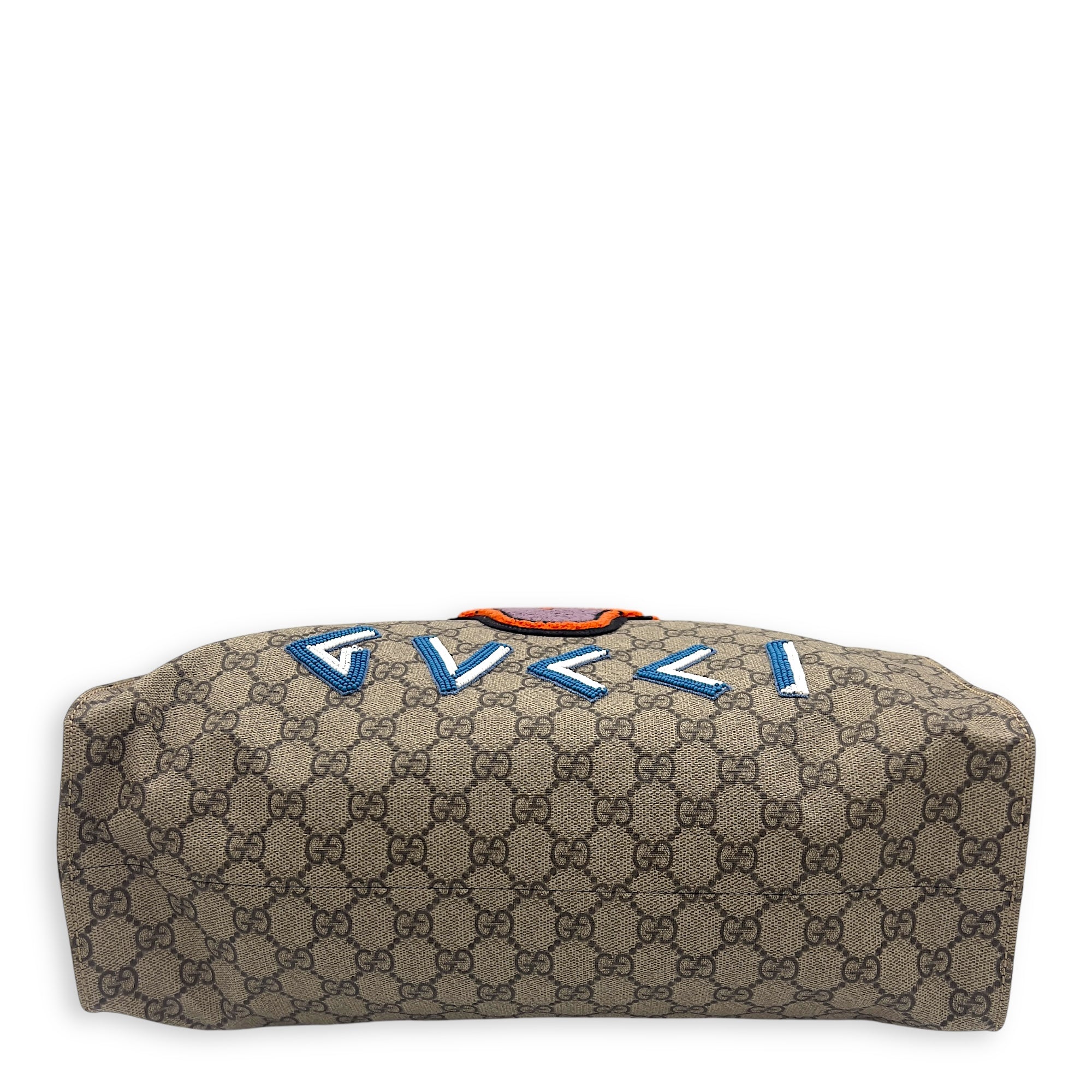 X Disney Donald Duck Soft GG Supreme Brown Top Handle Bag in Monogram Coated Canvas, Gold hardware - Image 7