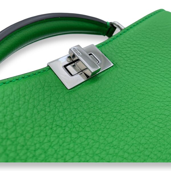 ISeeU Small Green Top Handle Bag in Calfskin, Silver hardware - Image 6