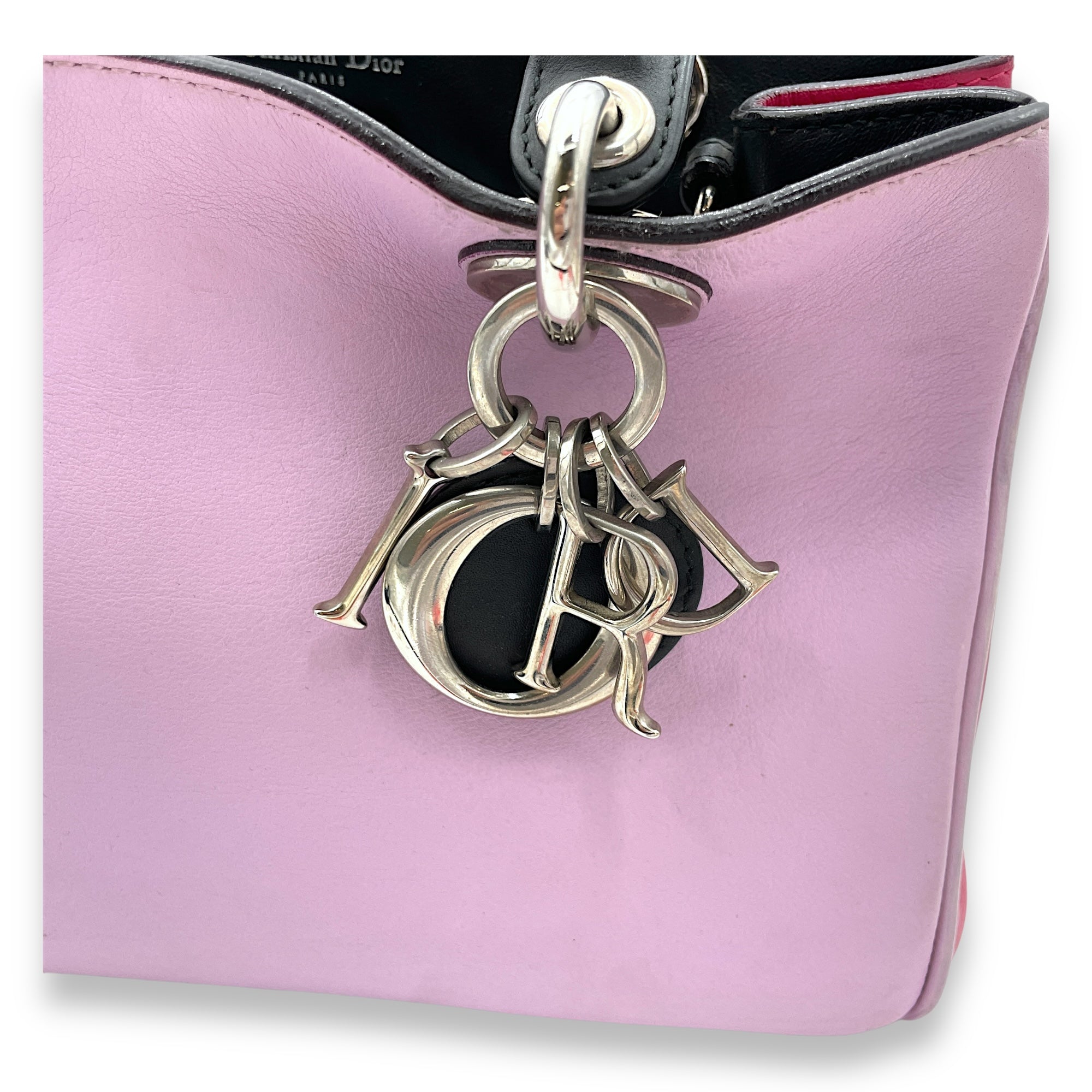 SMALL TWOWAY DIORISSIMO Small Crossbody bag in Calfskin, Silver Hardware - Image 6