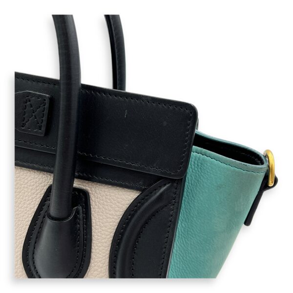 Luggage Nano Top handle bag in Calfskin, Gold Hardware - Image 9