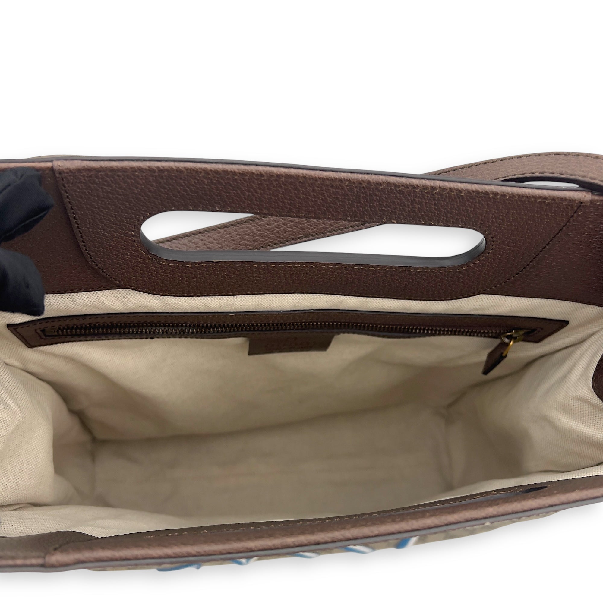 X Disney Donald Duck Soft GG Supreme Brown Top Handle Bag in Monogram Coated Canvas, Gold hardware - Image 6