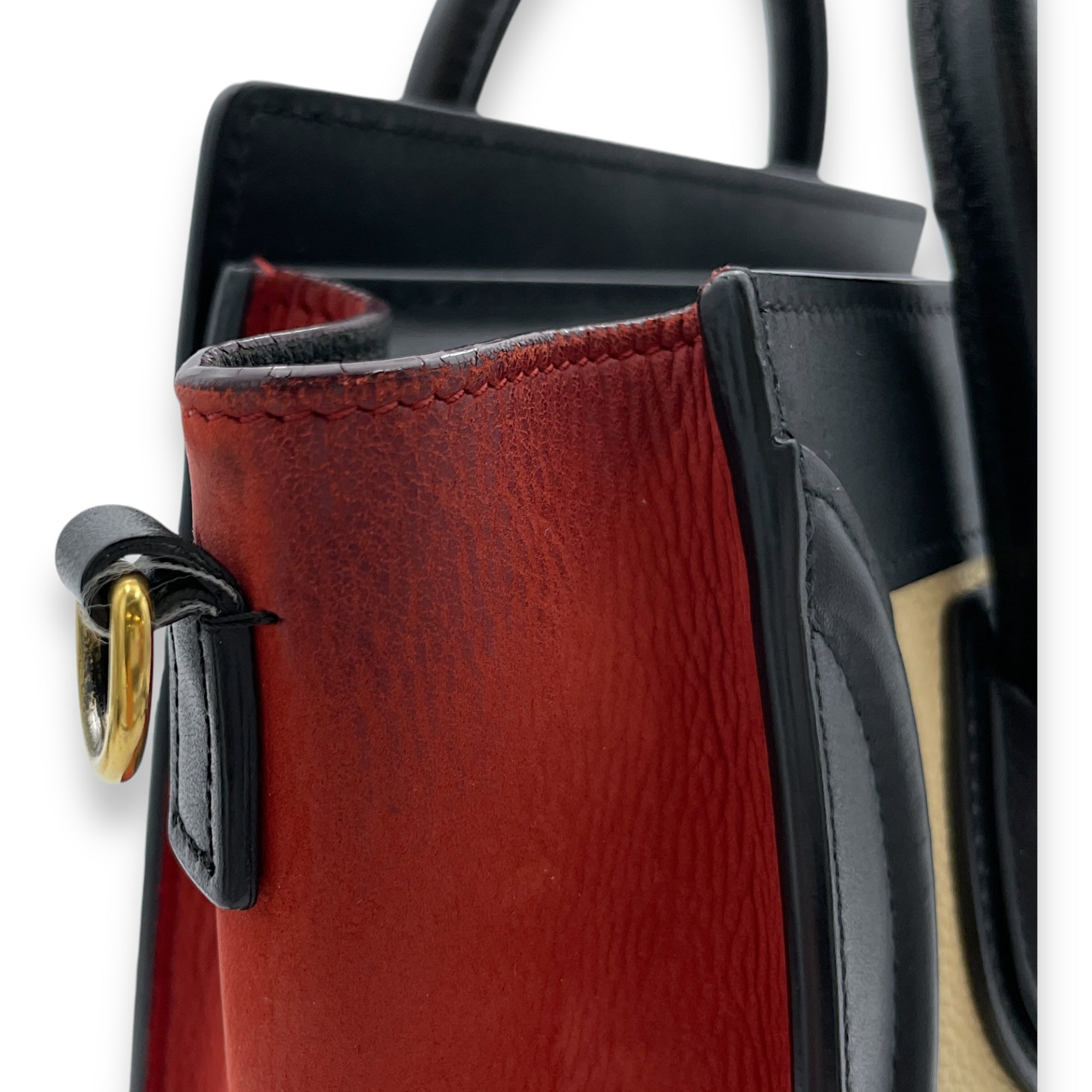 Luggage Top Handle Bag Nano Multi-colour in Calfskin, Gold hardware - Image 7