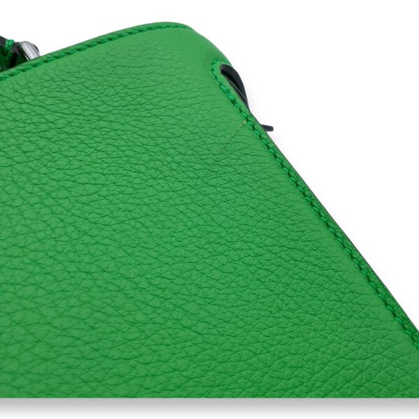 ISeeU Small Green Top Handle Bag in Calfskin, Silver hardware - Image 10