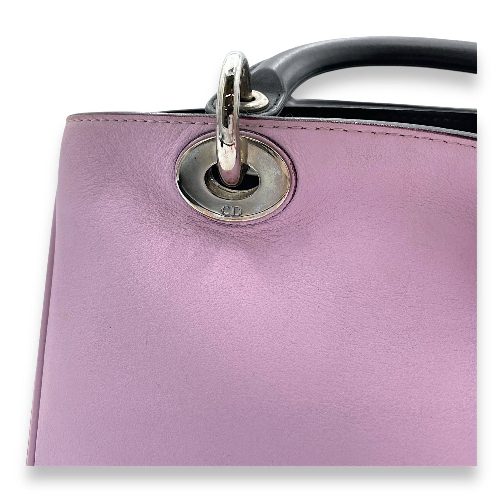 SMALL TWOWAY DIORISSIMO Small Crossbody bag in Calfskin, Silver Hardware - Image 7
