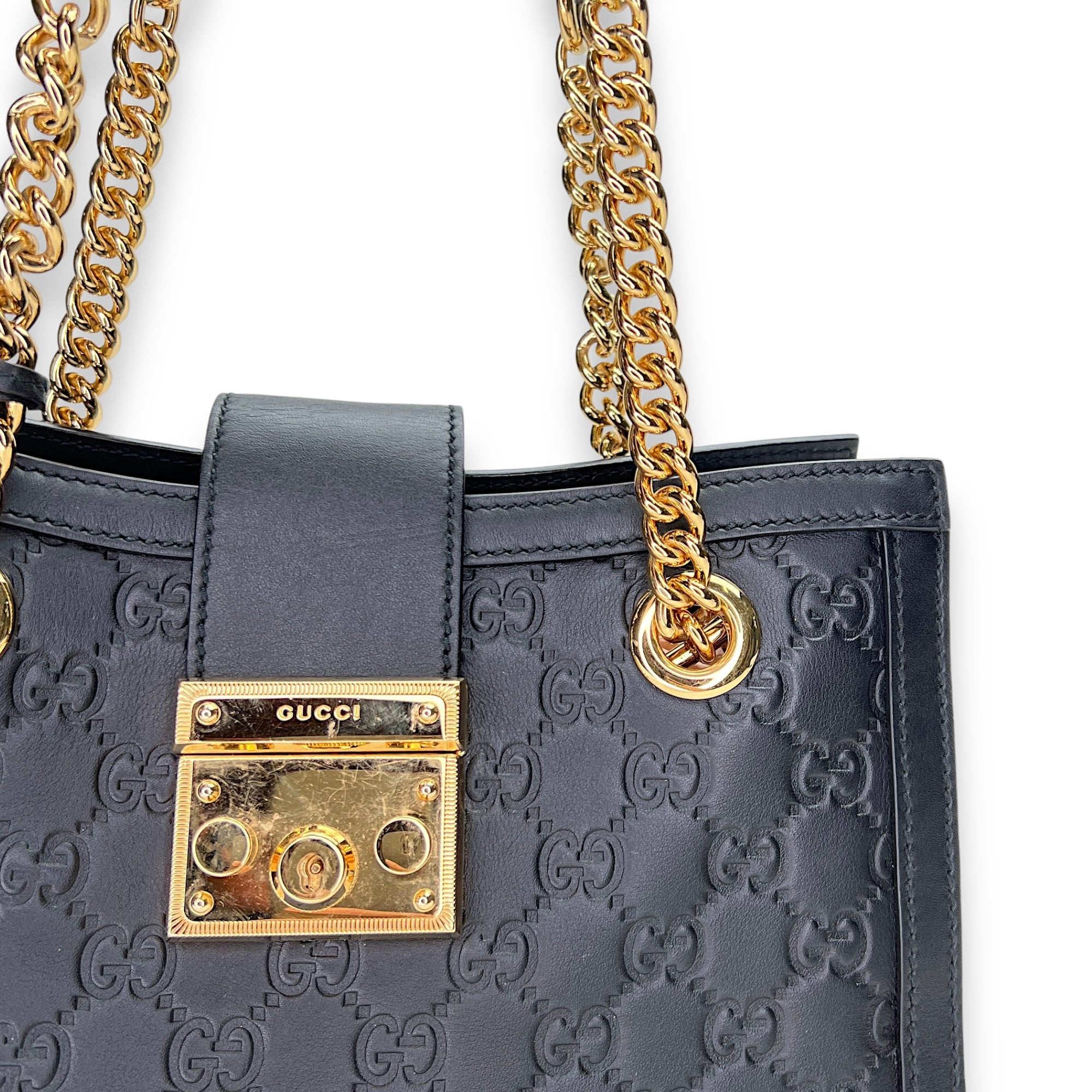Padlock Small Shoulder bag in Guccissima leather, Gold Hardware - Image 7
