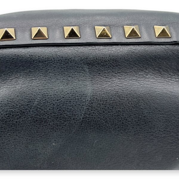 Rockstud Top handle bag in Calfskin, Silver Hardware - Image 7