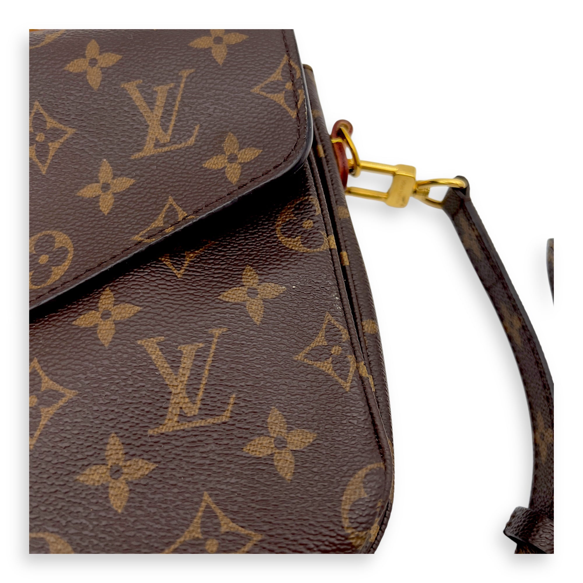Metis Top Handle Bag Brown in Monogram Coated Canvas, Gold hardware - Image 7