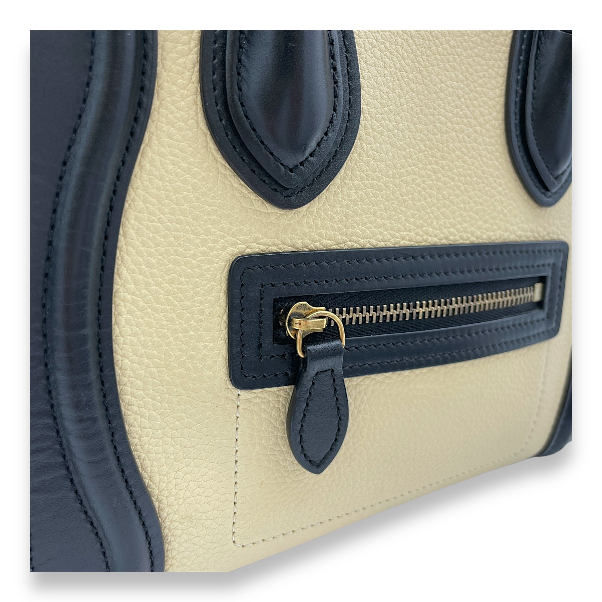 Luggage Top Handle Bag Nano Multi-colour in Calfskin, Gold hardware - Image 8