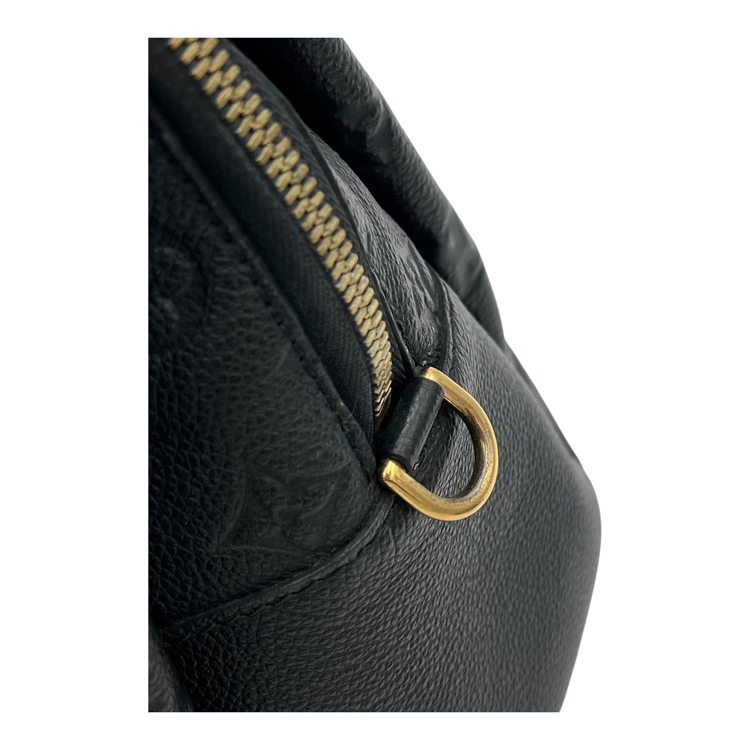 Ponthieu Black Top Handle Bag in Monogram Empreinte Leather, Gold hardware - Image 8