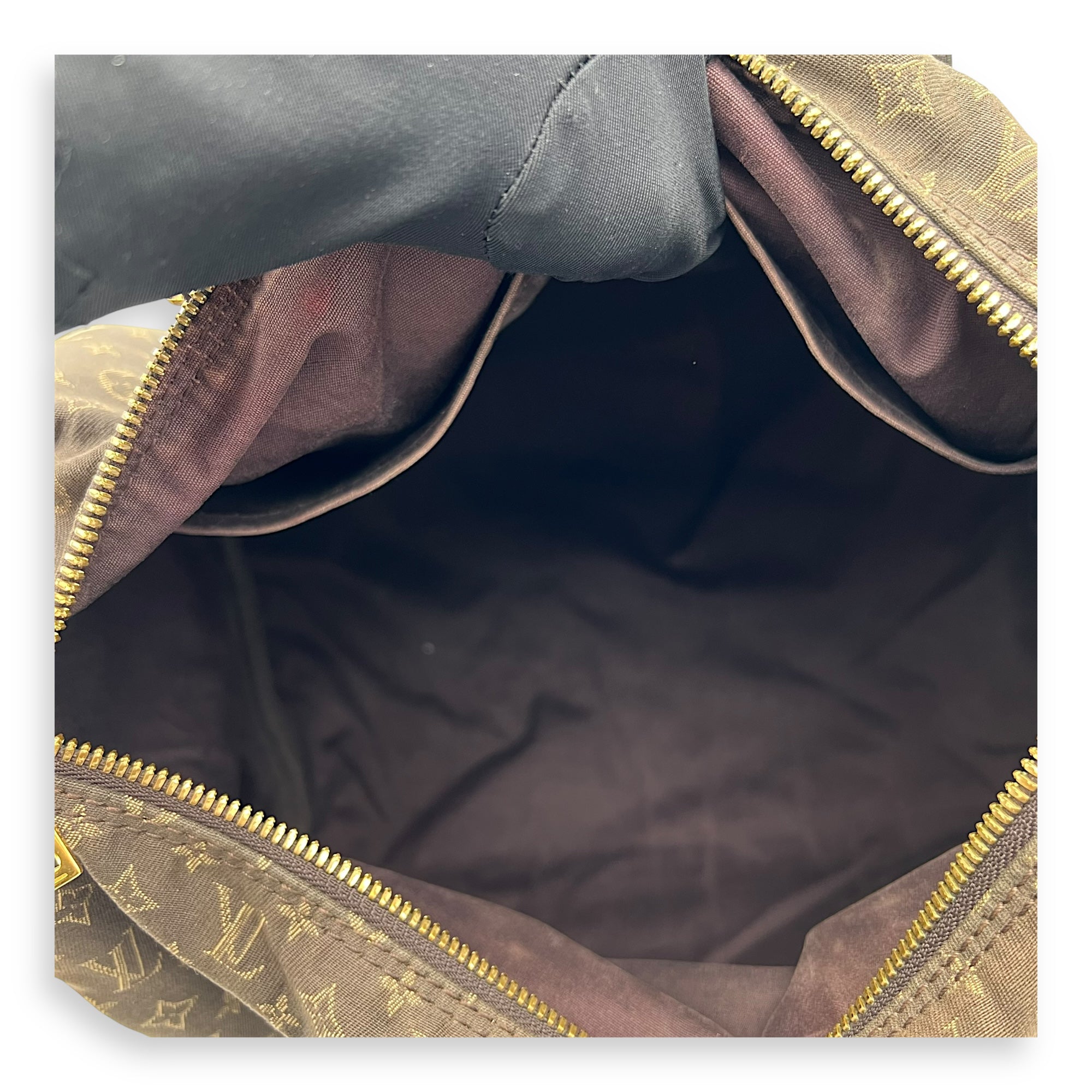 Speedy Bandouliere Monogram Mini Lin Top Handle Bag in Jacquard, Gold hardware - Image 6