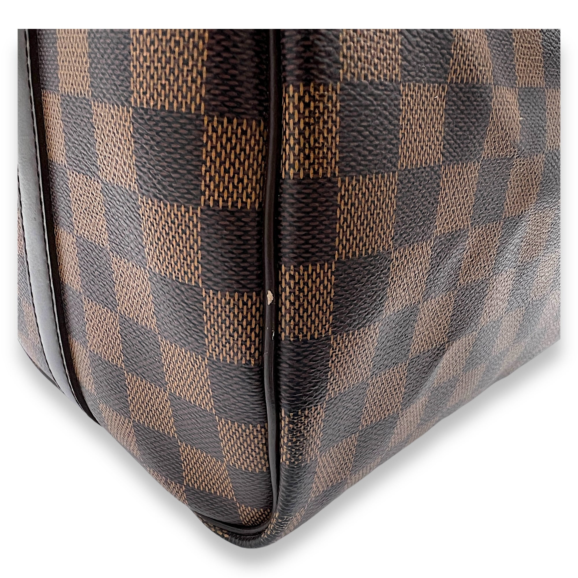 Speedy Bandouliere 30 Damier Ebene Top Handle Bag in Coated Canvas, Gold hardware - Image 9