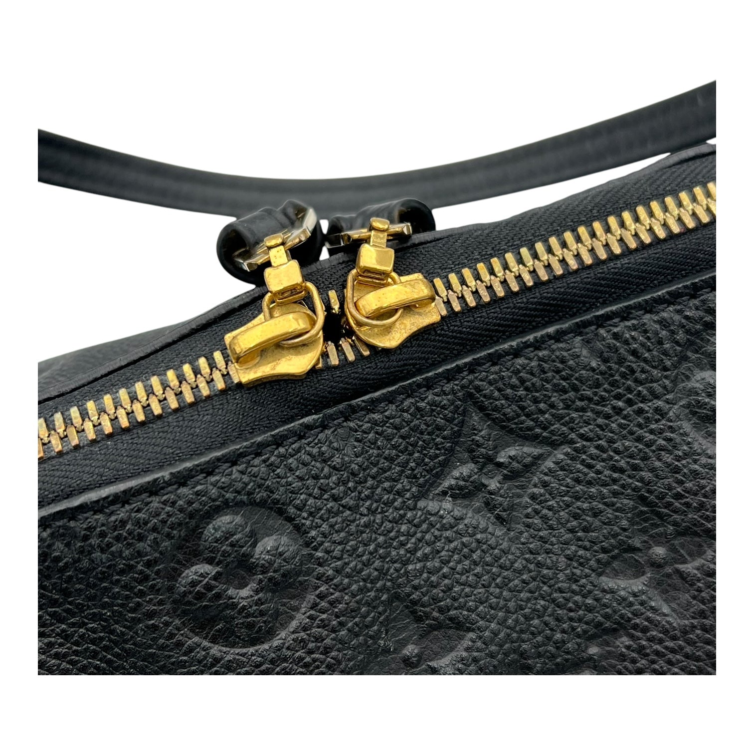 Ponthieu Black Top Handle Bag in Monogram Empreinte Leather, Gold hardware - Image 9