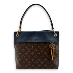 Tuileries Besace  Shoulder Bag Brown in Monogram Coated Canvas, Gold hardware