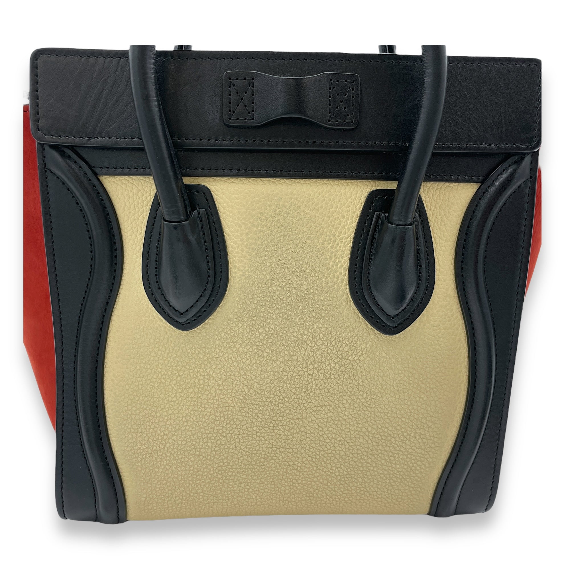 Luggage Top Handle Bag Nano Multi-colour in Calfskin, Gold hardware - Image 10