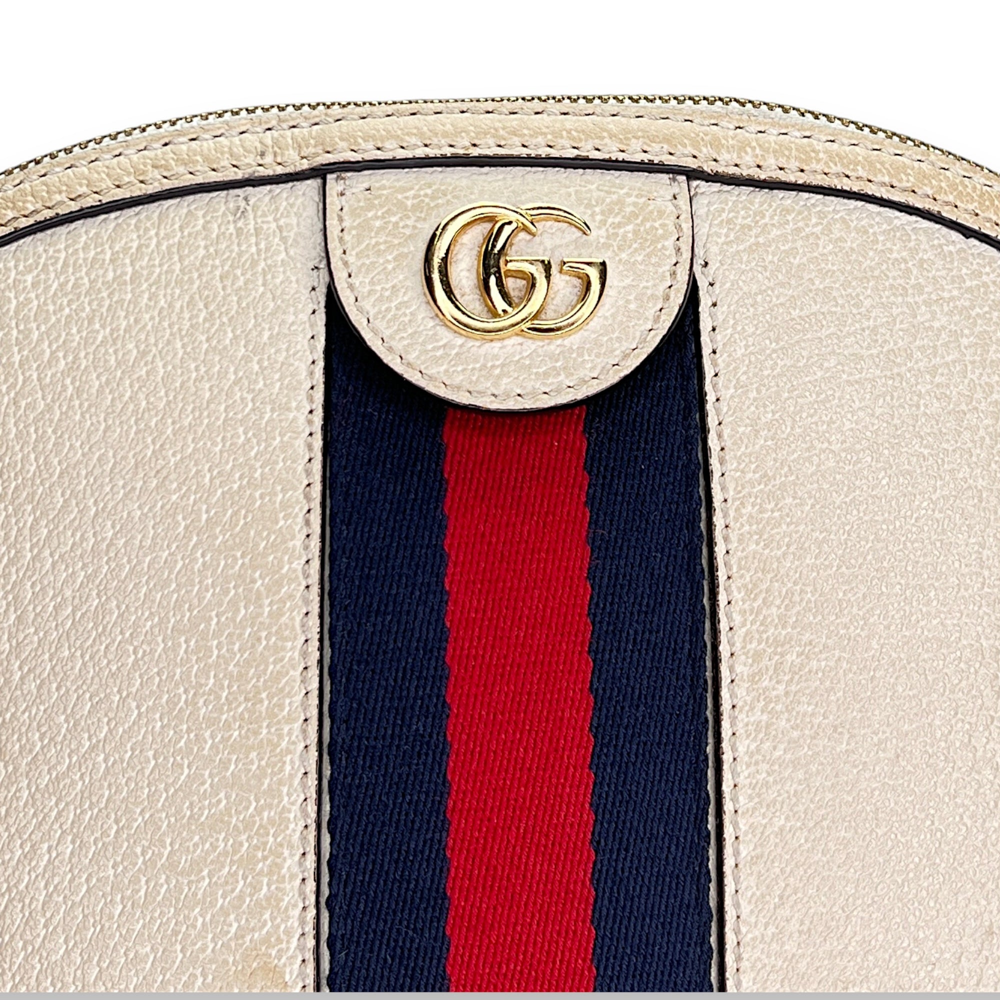 Ophidia Small Crossbody bag in Calfskin, Gold Hardware - Image 10