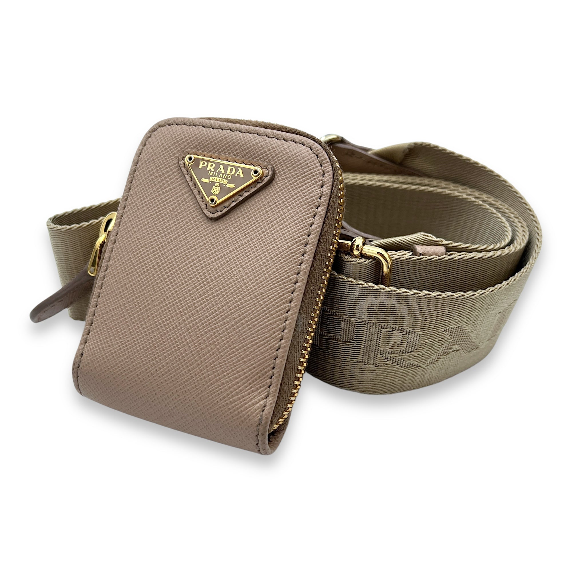 Re-Edition 2005 Crossbody bag in Saffiano leather, Gold Hardware - Image 11