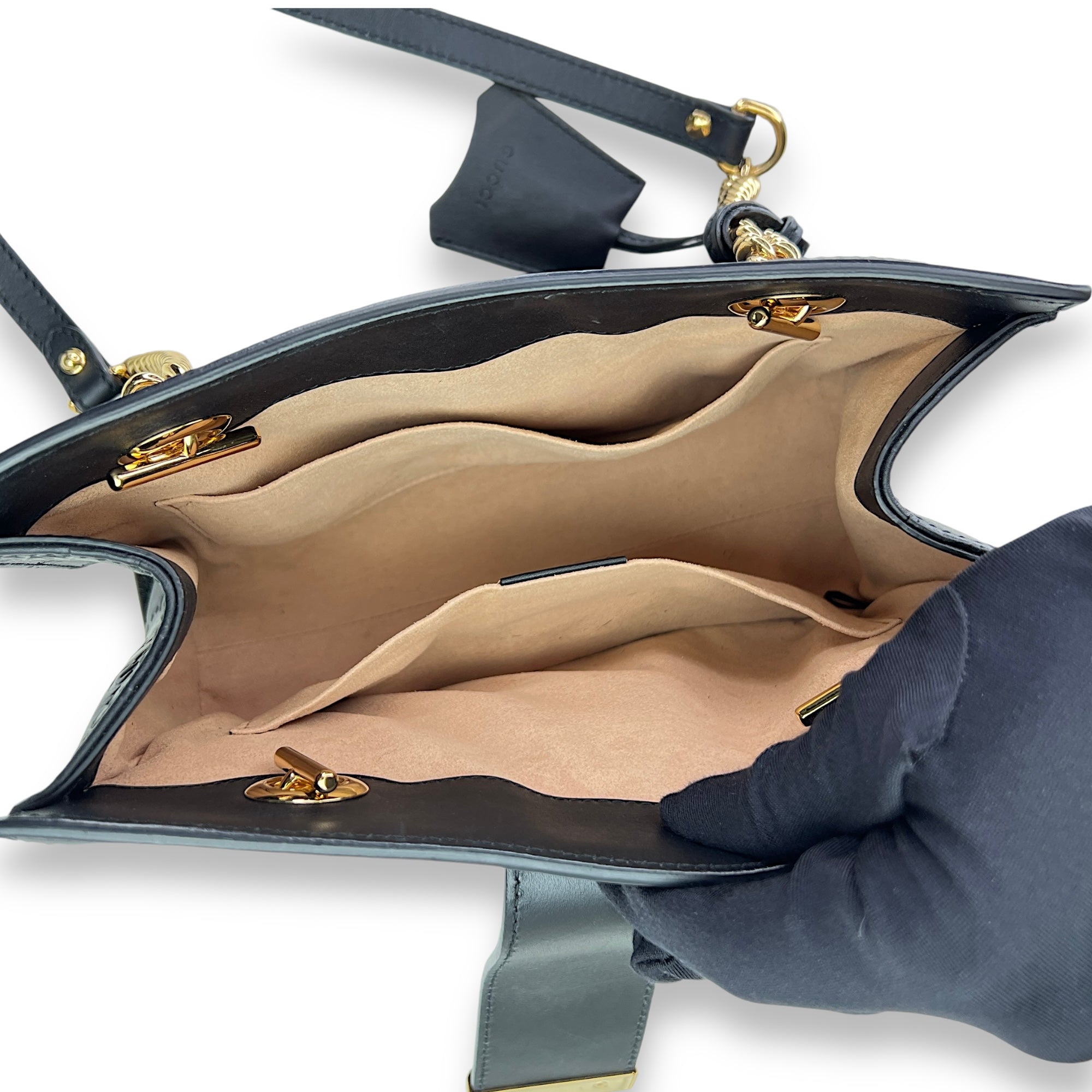 Padlock Small Shoulder bag in Guccissima leather, Gold Hardware - Image 11