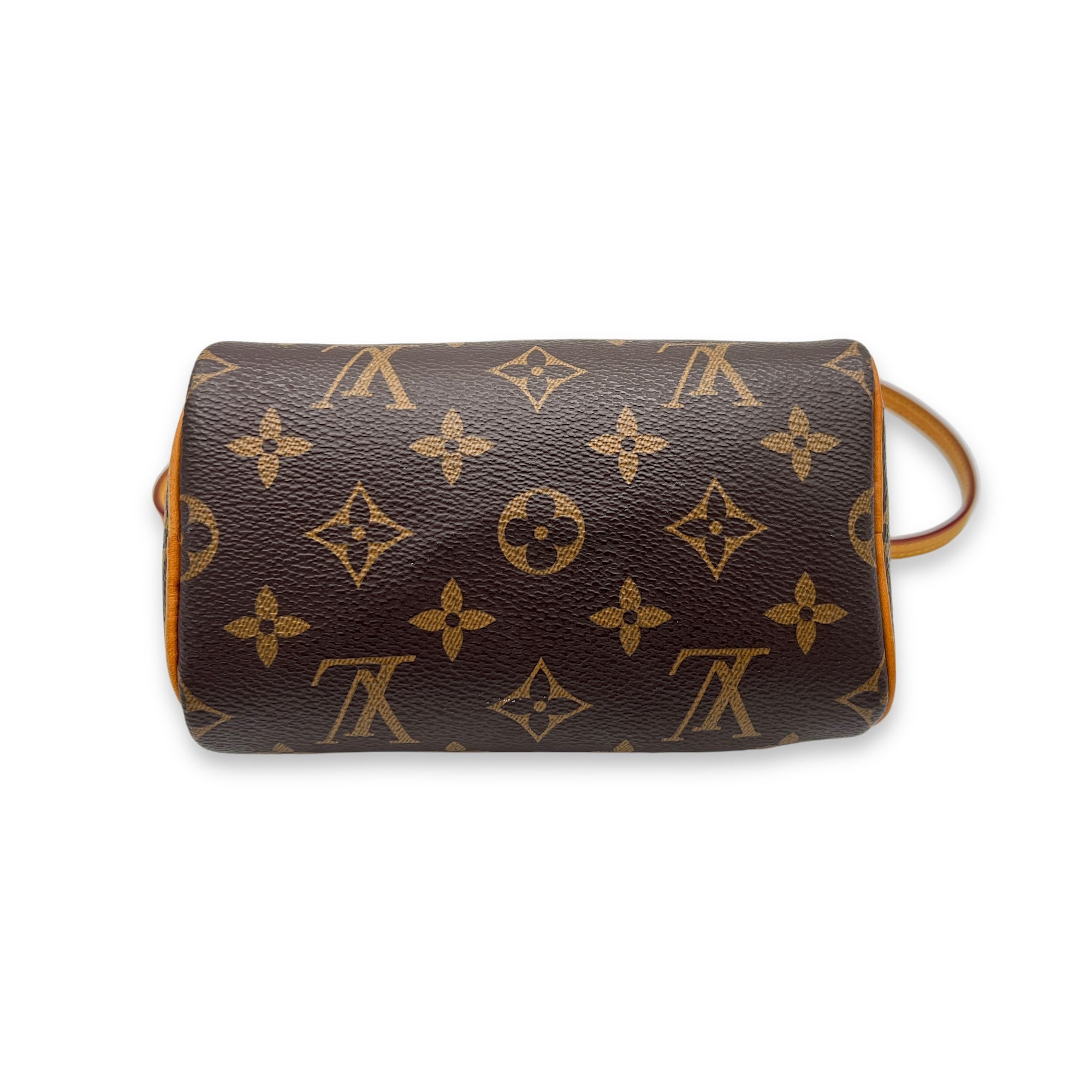 Speedy Bandouliere Nano Brown Top Handle Bag in Monogram Coated Canvas, Gold hardware - Image 5