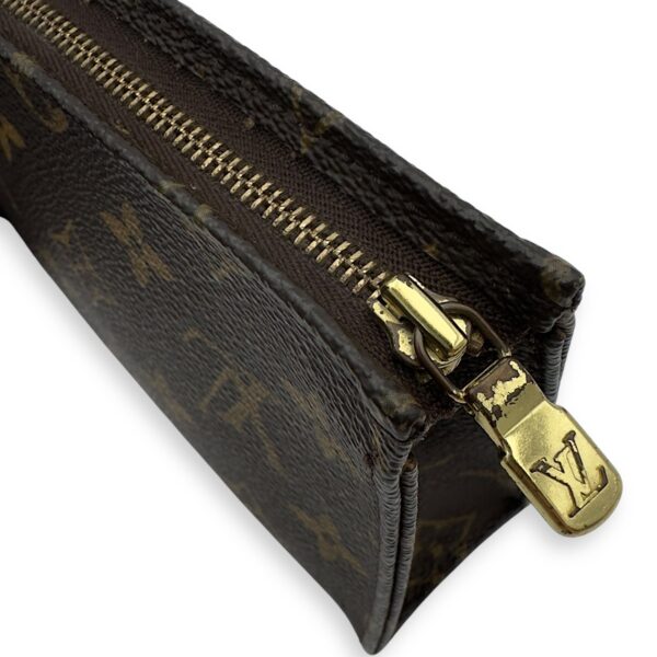 Pochette Pouch 15 Brown in Monogram Coated Canvas, Gold hardware - Image 13