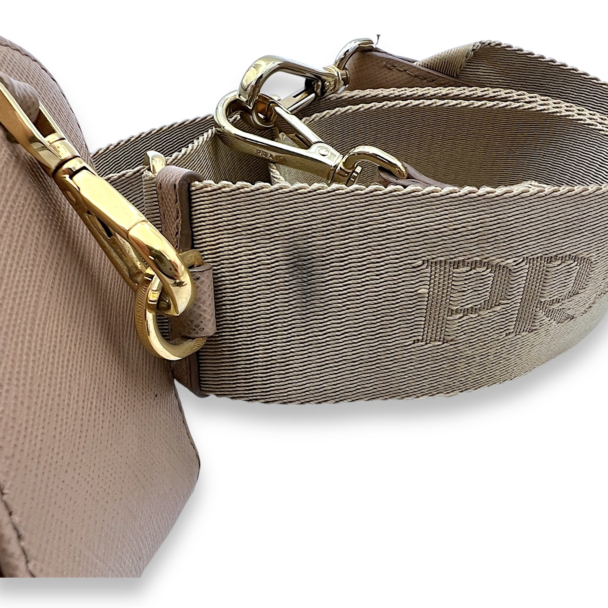 Re-Edition 2005 Crossbody bag in Saffiano leather, Gold Hardware - Image 12