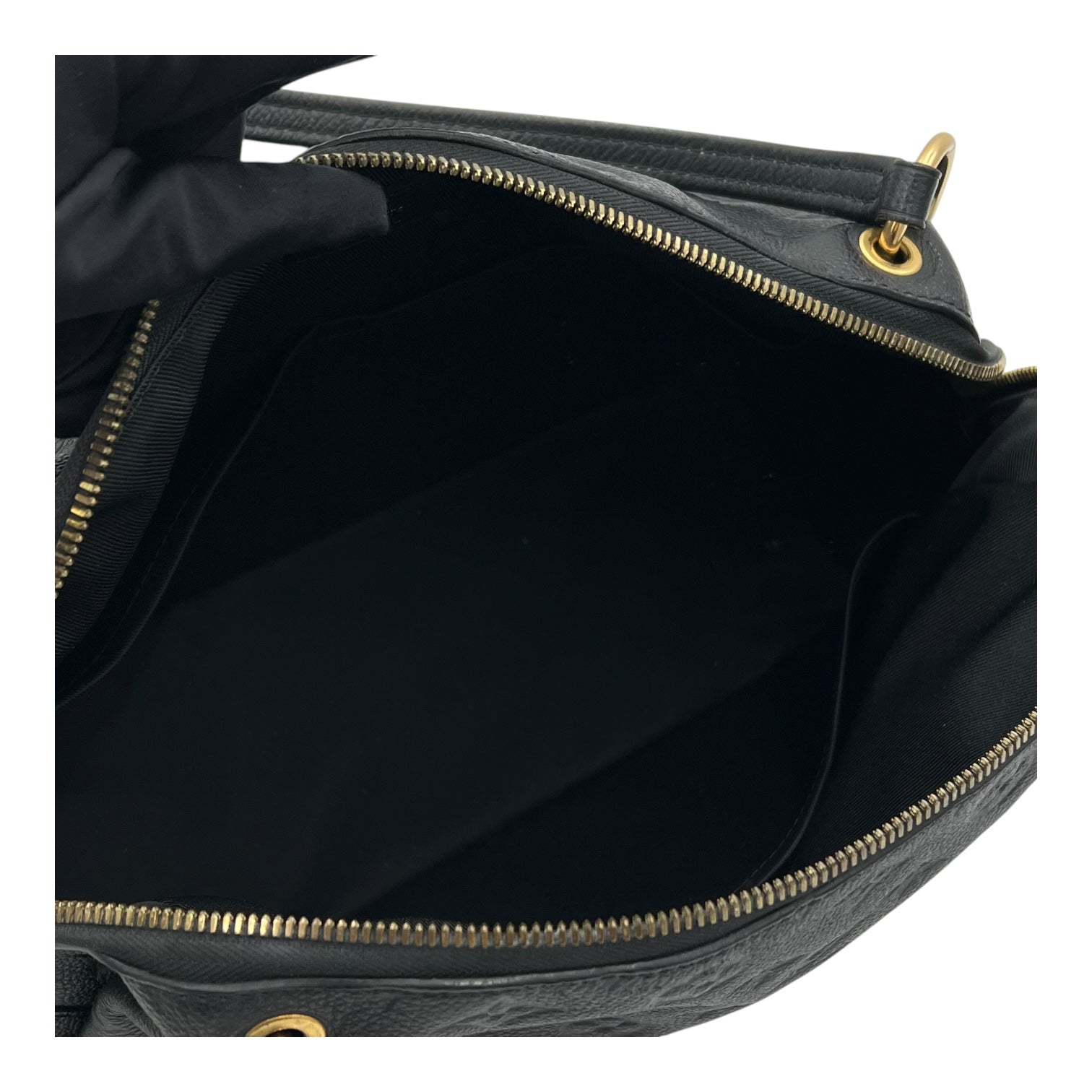 Ponthieu Black Top Handle Bag in Monogram Empreinte Leather, Gold hardware - Image 12