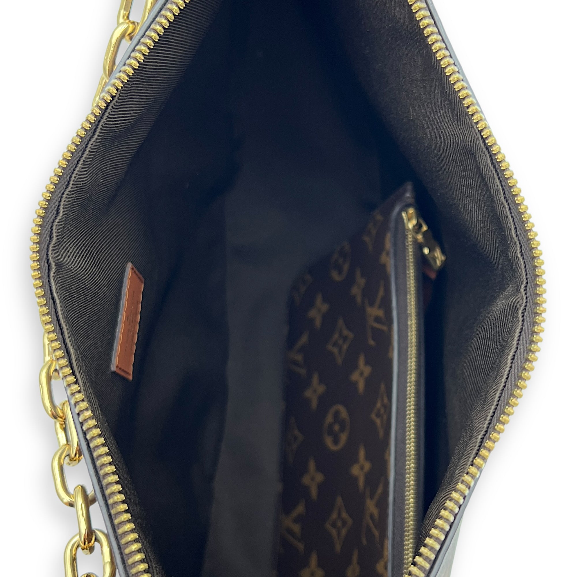Loop Hobo Shoulder Bag Brown in Monogram Coated Canvas, Gold hardware - Image 6