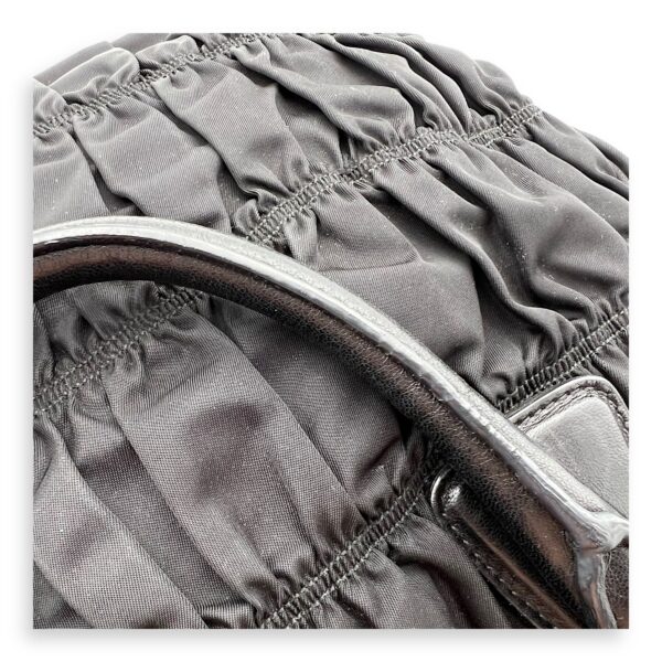 Gaufre Top Handle Bag Black in Nylon, Gold hardware - Image 12