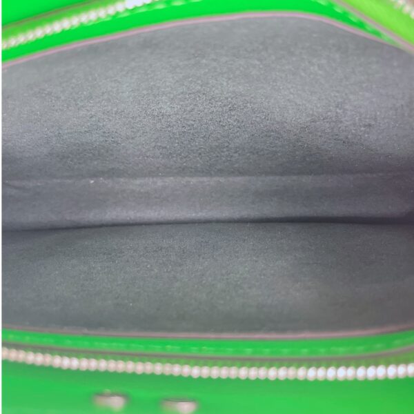 ISeeU Small Green Top Handle Bag in Calfskin, Silver hardware - Image 14