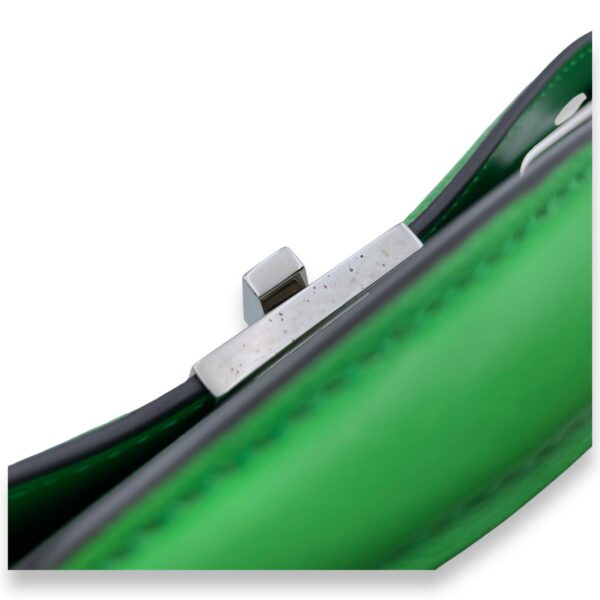 ISeeU Small Green Top Handle Bag in Calfskin, Silver hardware - Image 12